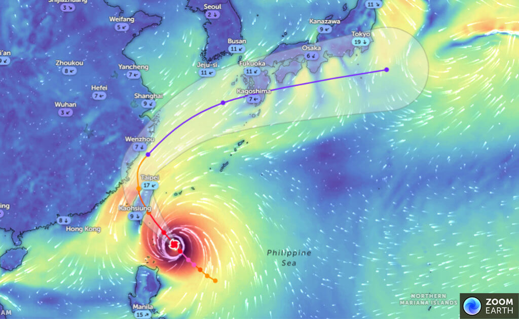 Late season Typhoon Kongrey causes disruption in Taiwan, set to bring
